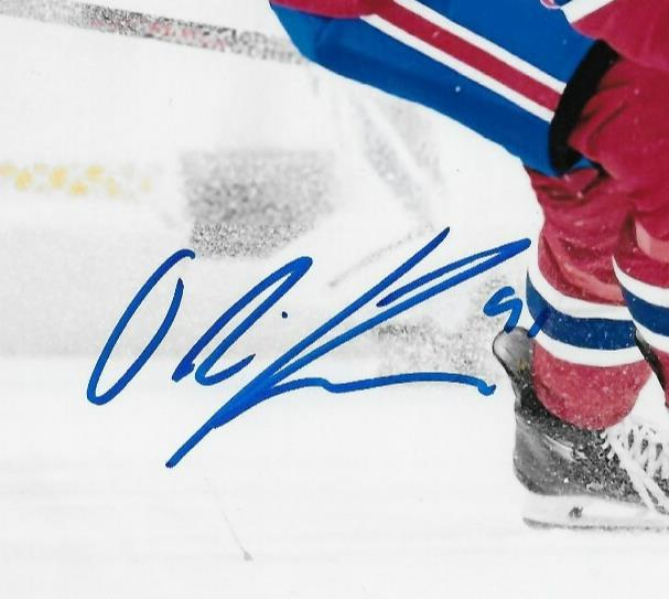 Signed Oliver Kapanen Montreal Canadiens Autographed 8x10 Photo #1 Original