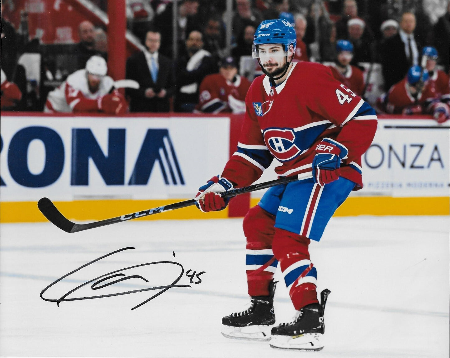 Signed Alexandre Carrier Montreal Canadiens Autographed 8x10 Photo #1 Original