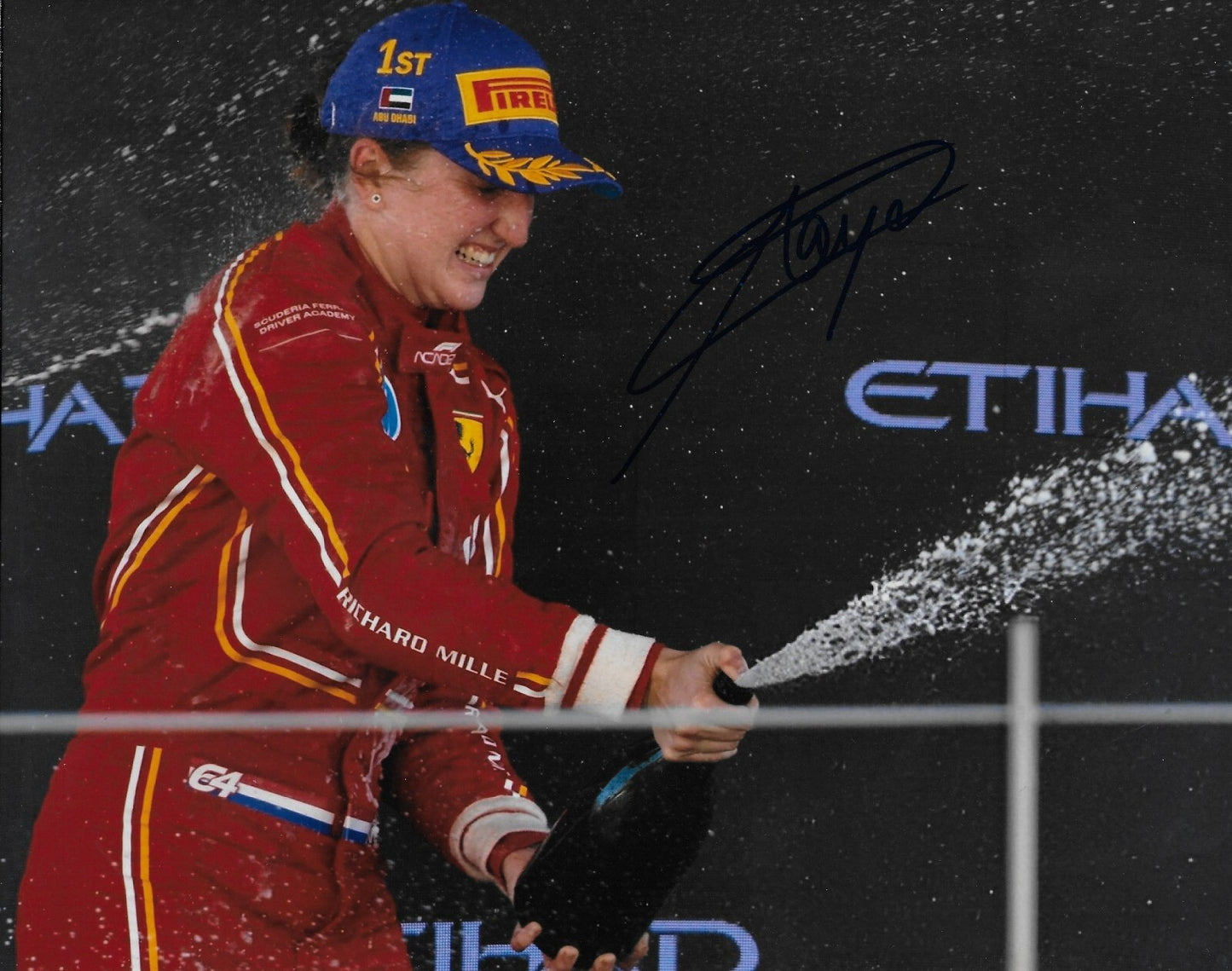 Signed Maya Weug Formula 1 Academy Ferrari Racing 8x10 Photo #1 Original