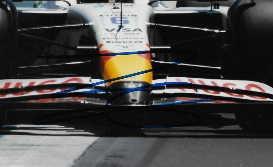 Signed Isack Hadjar Formula 1 Bulls Racing Autographed 8x10 Photo #2 Original