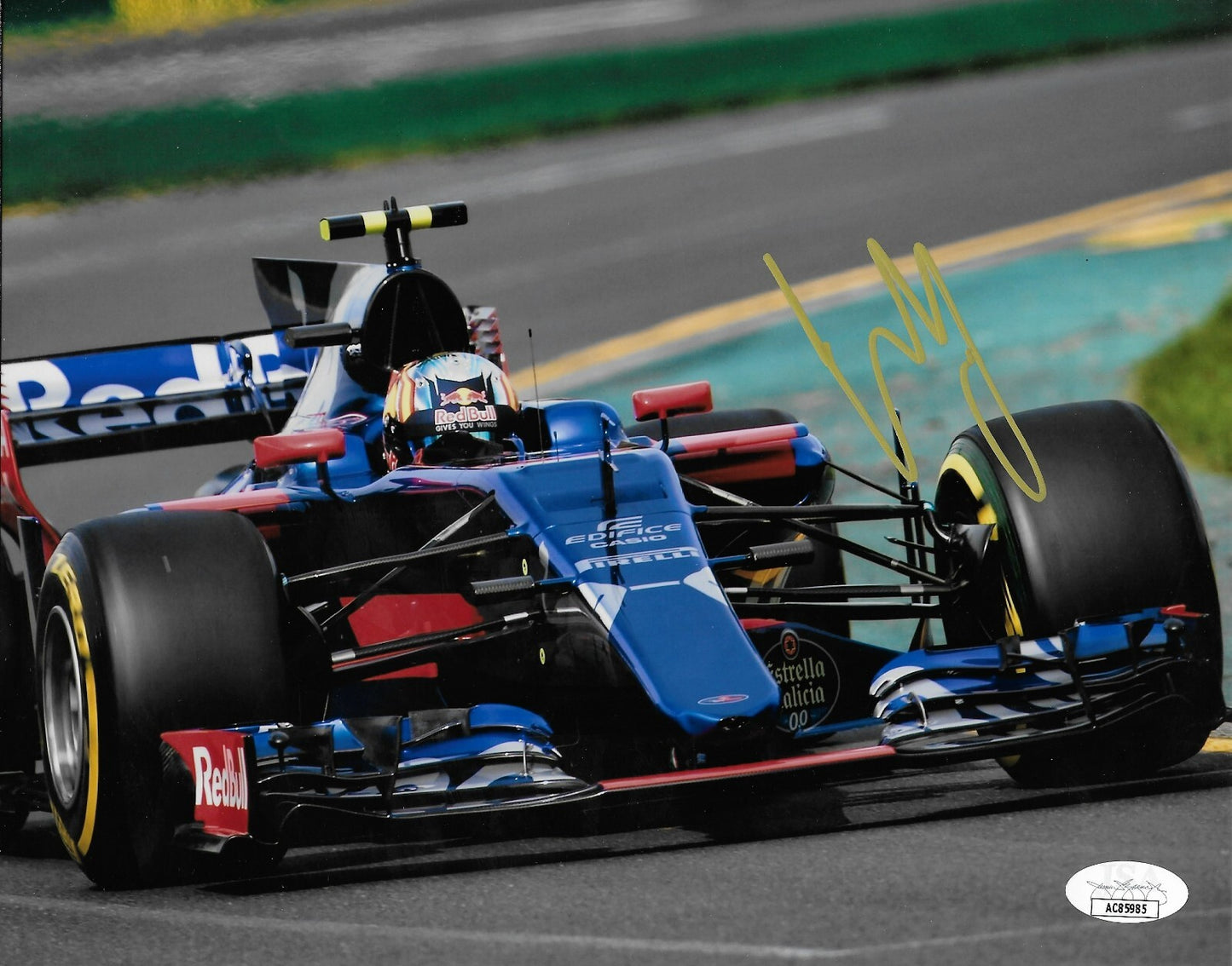 Signed Carlos Sainz Formula 1 Red Bull 8x10 Photo #3 Original JSA Authentication