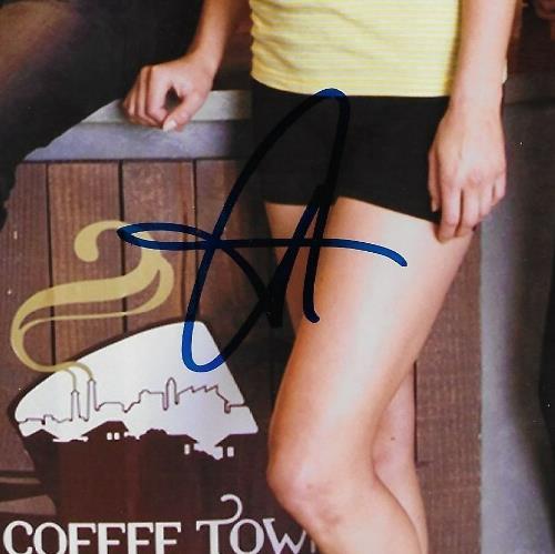 Signed Adrianne Palicki Ben Schwartz Glen Howerton Coffee Town 8x10 with JSA