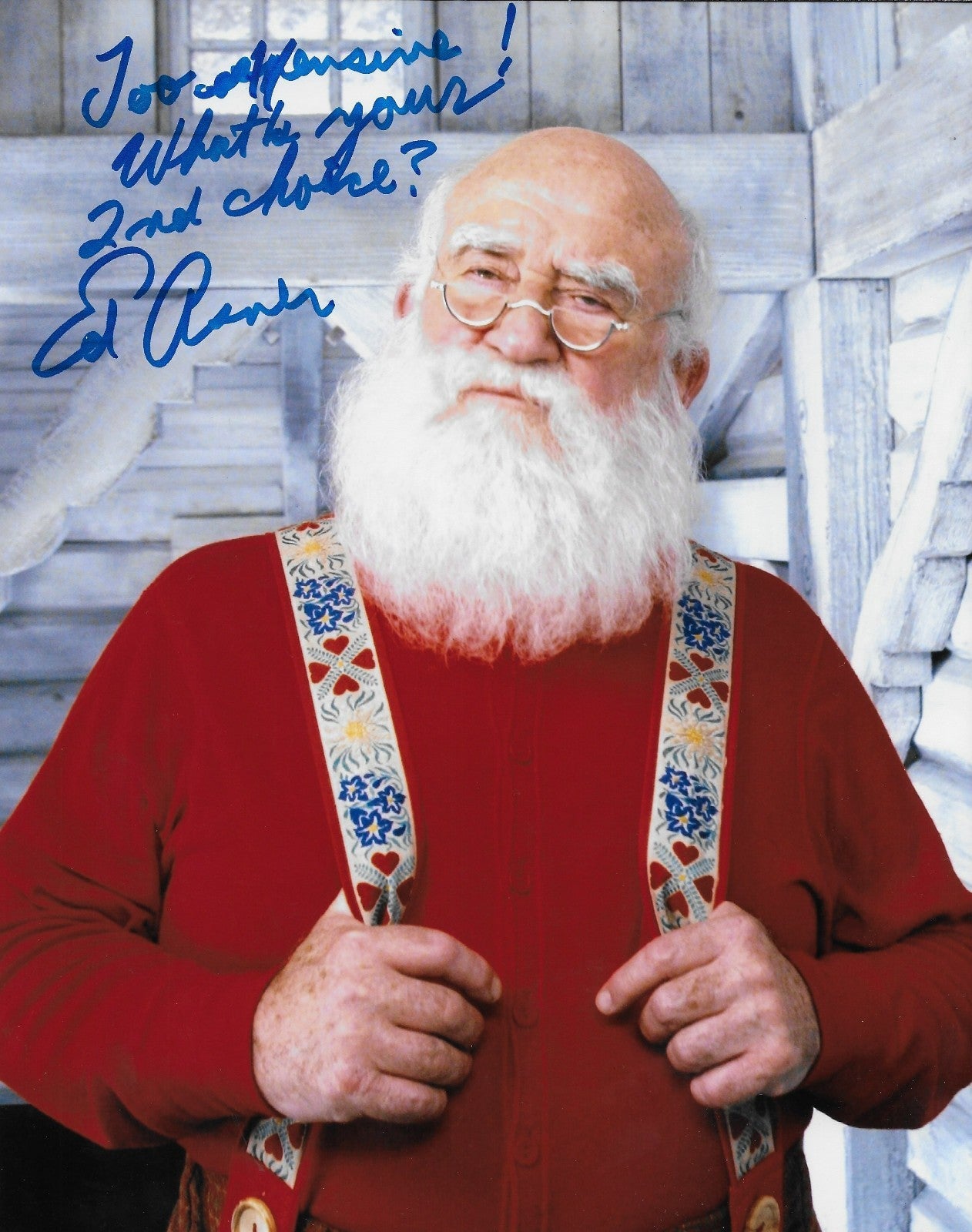 Signed Ed Asner Elf Santa Claus Autographed 8x10 Photo #4 Original
