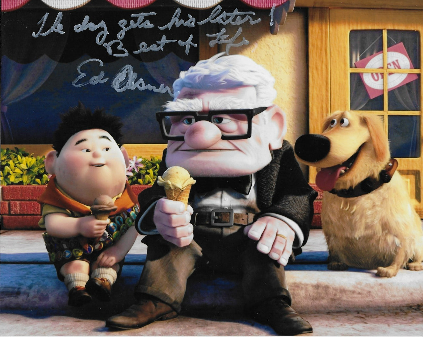 Signed Ed Asner Up Carl Fredricksen Autographed 8x10 Photo #5 Original