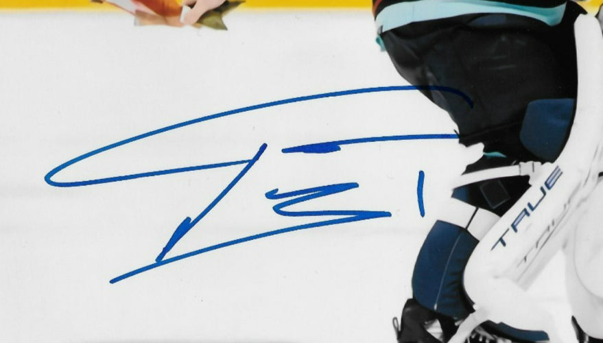 Signed Philipp Grubauer Seattle Kraken Autographed 8x10 Photo #1 Original