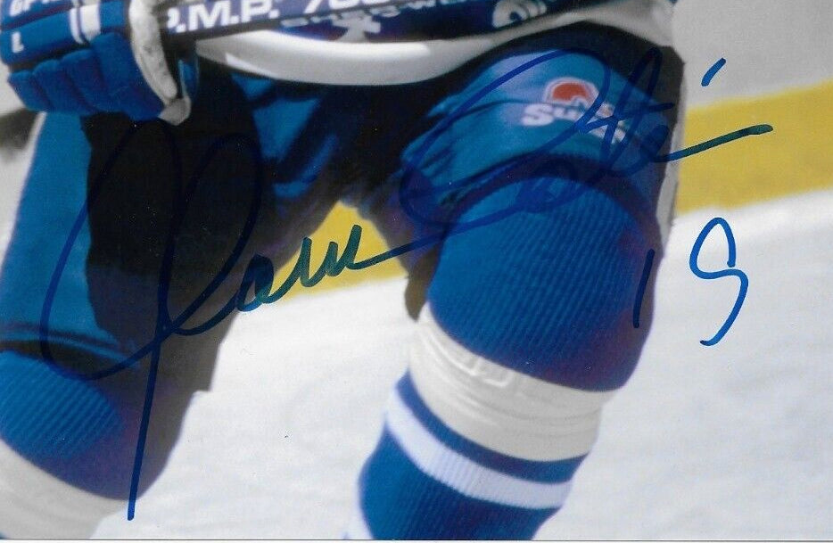 Signed Alain Cote # 19 Quebec Nordiques Autographed 8x10 Photo #1 Original