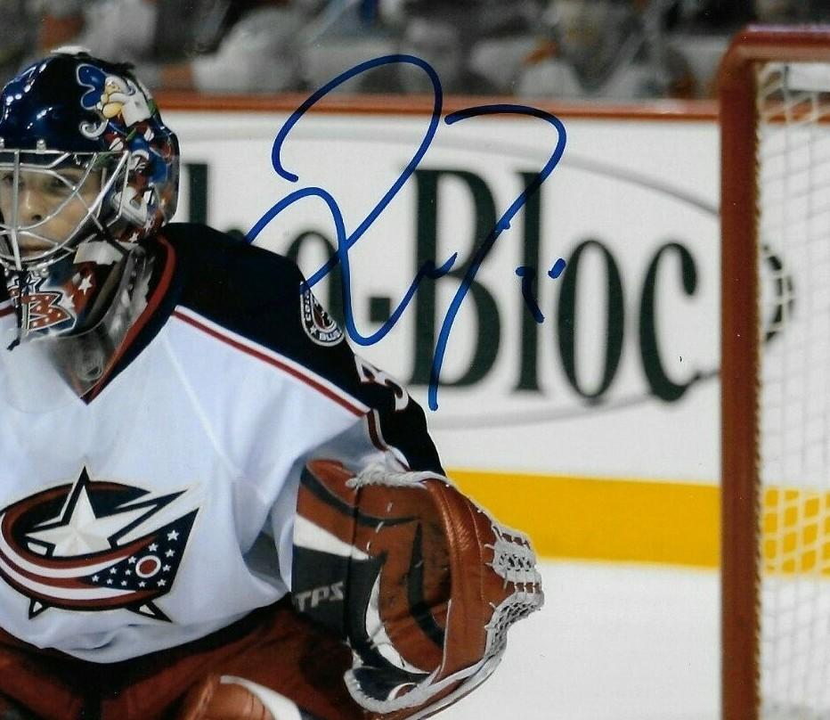 Signed Pascal Leclaire Columbus Blue Jackets Goalie 8x10 Photo #2 Original