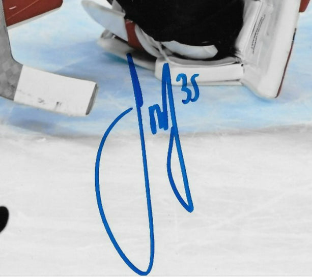 Signed Sam Montembeault Montreal Canadiens Team Canada 8x10 Photo #2 Original