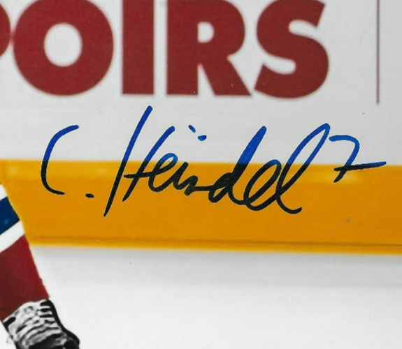 Signed Carlos Handel Montreal Canadiens Autographed 8x10 Photo #1 Original