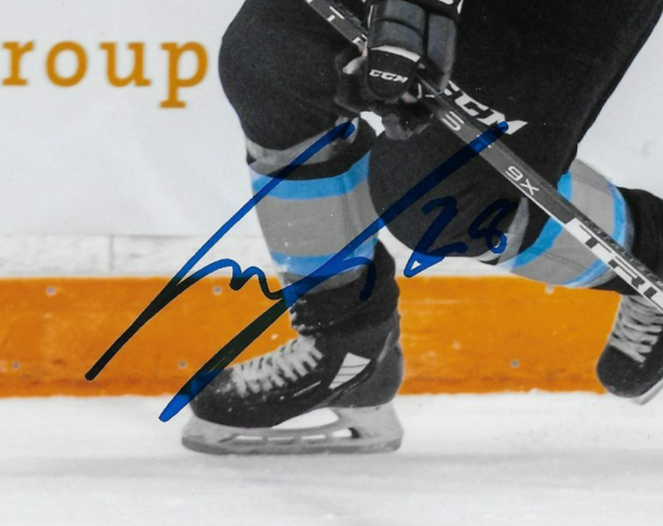 Signed Conor Geekie Tampa Bay Lightning Winnipeg Ice 8x10 Photo #3 Original