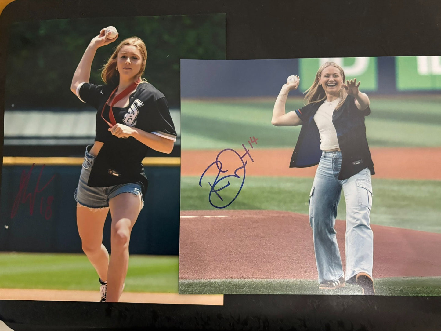 Signed Jesse Compher and Renata Fast Womens Hockey 8x10 Photo #1 Original
