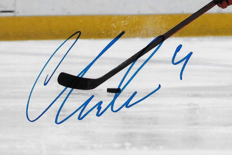 Signed Corson Ceulemans Columbus Blue Jackets Wisconsin 8x10 Photo #2 Original