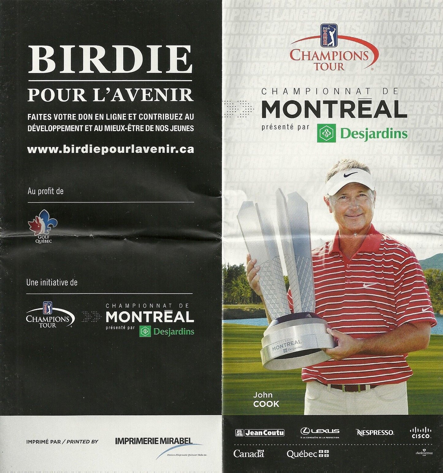 Photo originale dédicacée de Russ Cochran PGA Golf 8x10