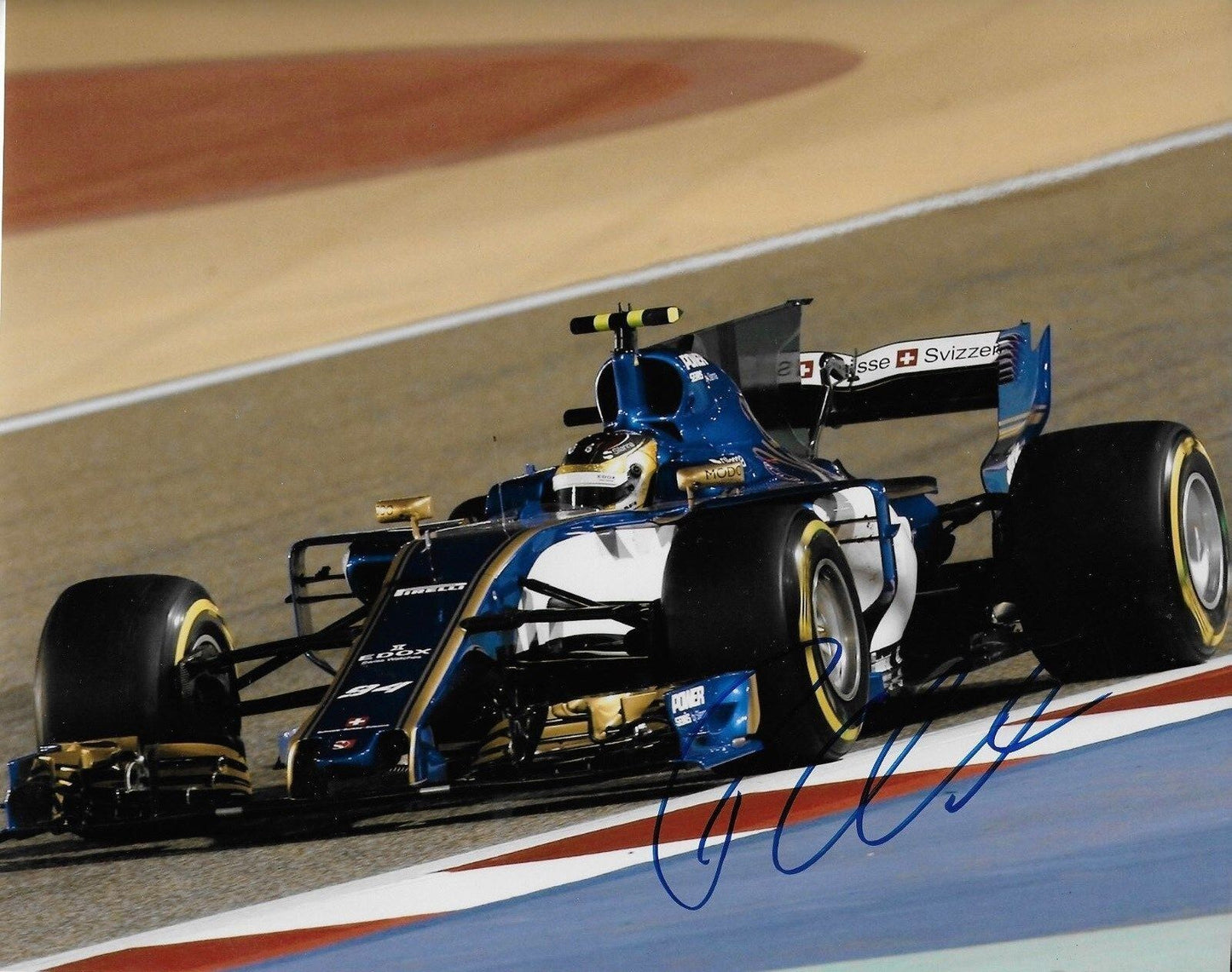 Pilote Sauber de Formule 1 dédicacé Pascal Wehrlein 8x10 Photo #2 Original