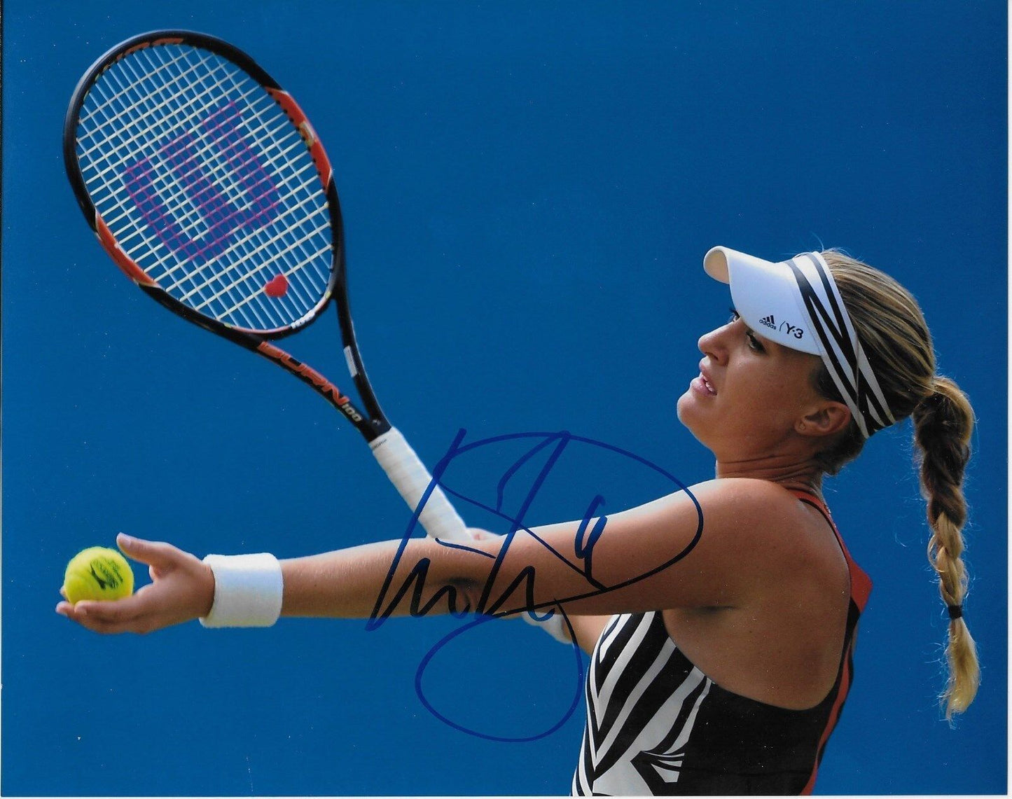 Autographed Kristina Mladenovic Tennis 8x10 Photo Original