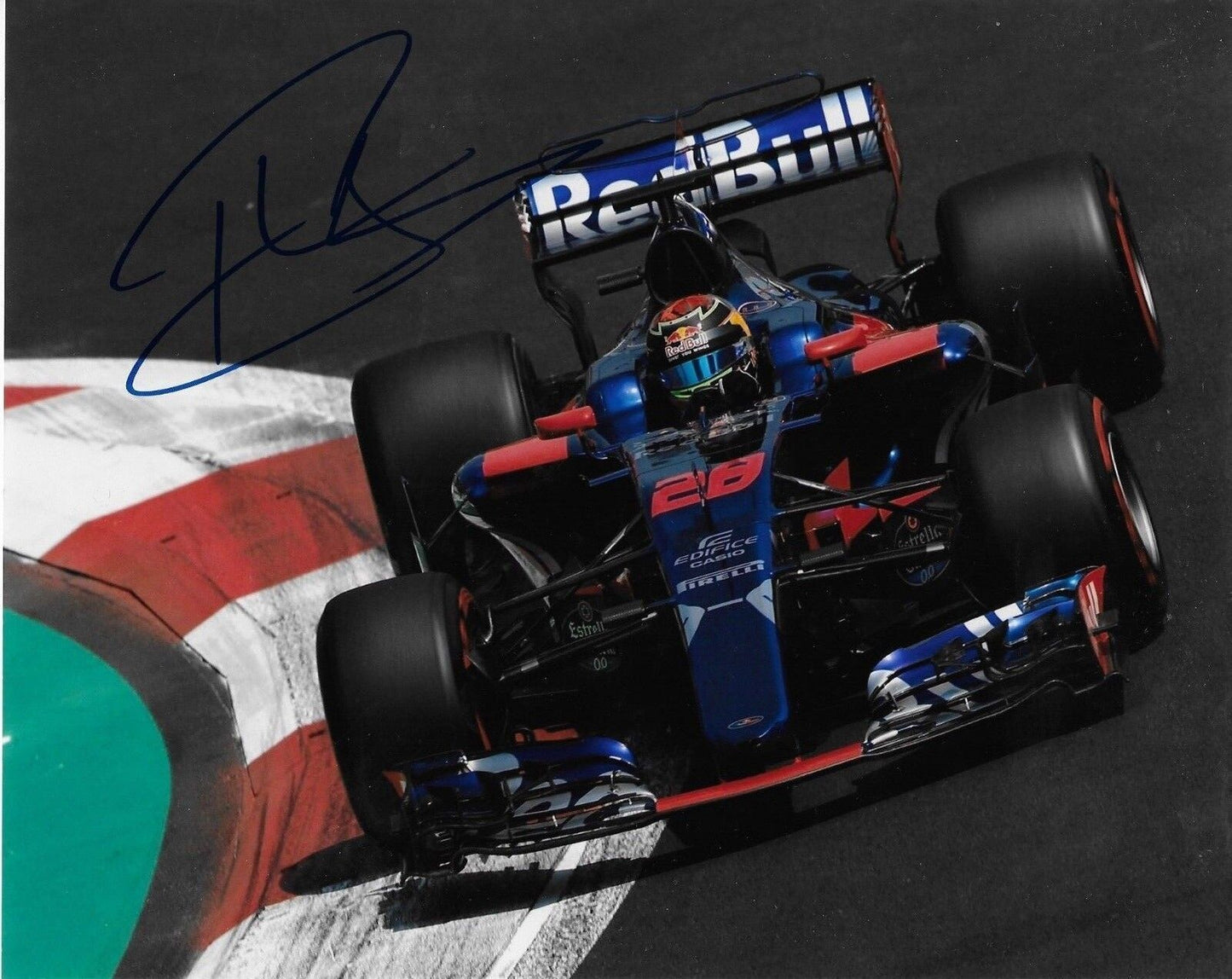 Autographed Toro Rosso driver Brendon Hartley signed 8x10 Photo Formula 1 2018 8