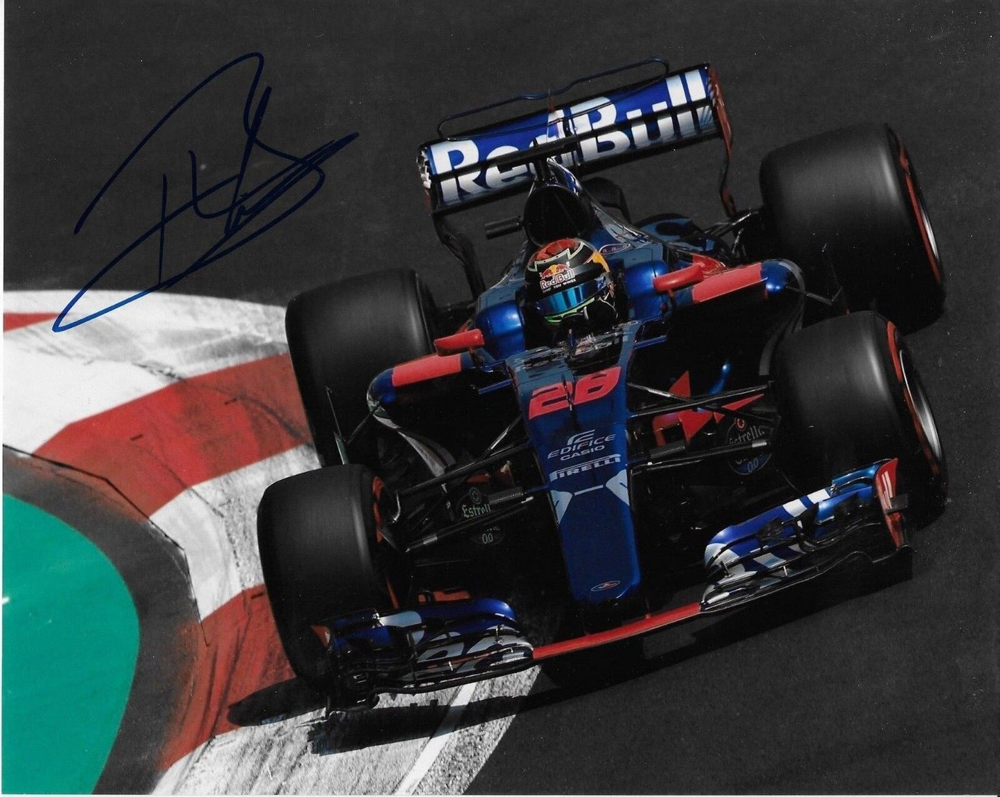 Autographed Toro Rosso driver Brendon Hartley signed 8x10 Photo Formula 1 2018 2