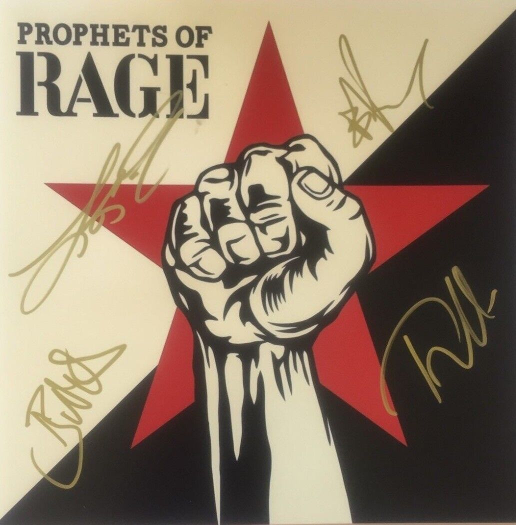 Autographed Prophets of Rage signed Gatefold 12x12 PHOTO Original