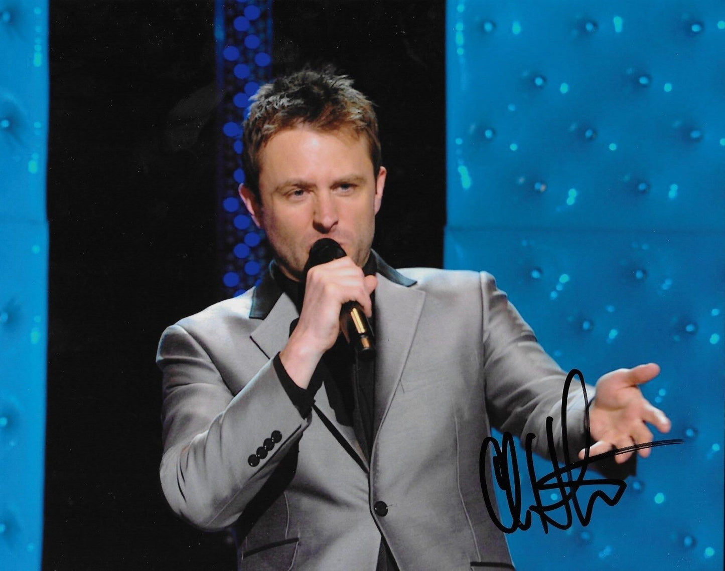 Photo originale autographiée de l'acteur et comédien Chris Hardwick 8x10