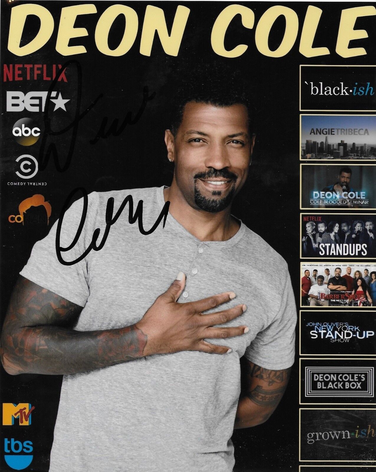 Autographed Deon Cole signed 8x10 Photo Barbershop Black-ish original