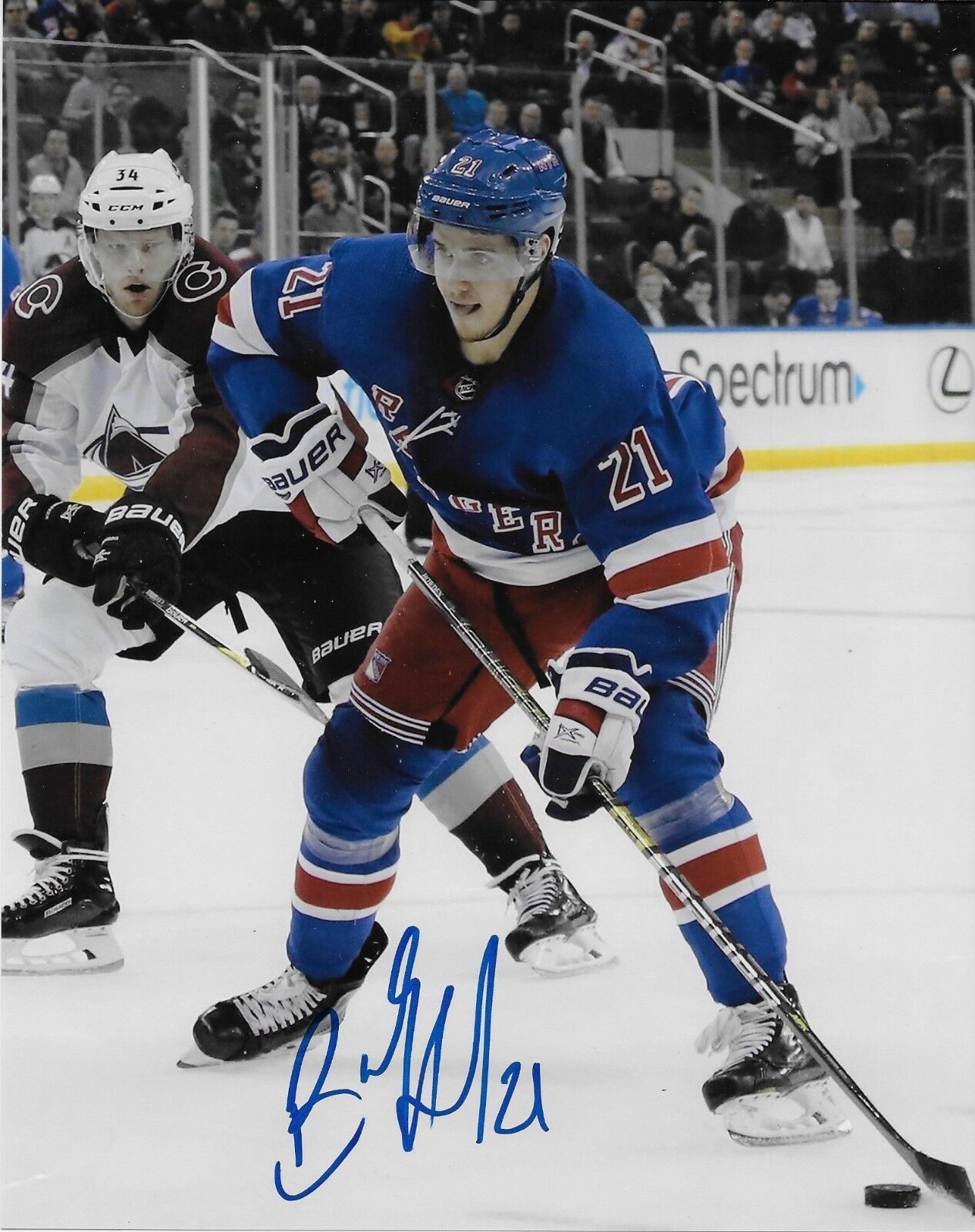 Autographed New York Rangers Brett Howden 8x10 Photo Original