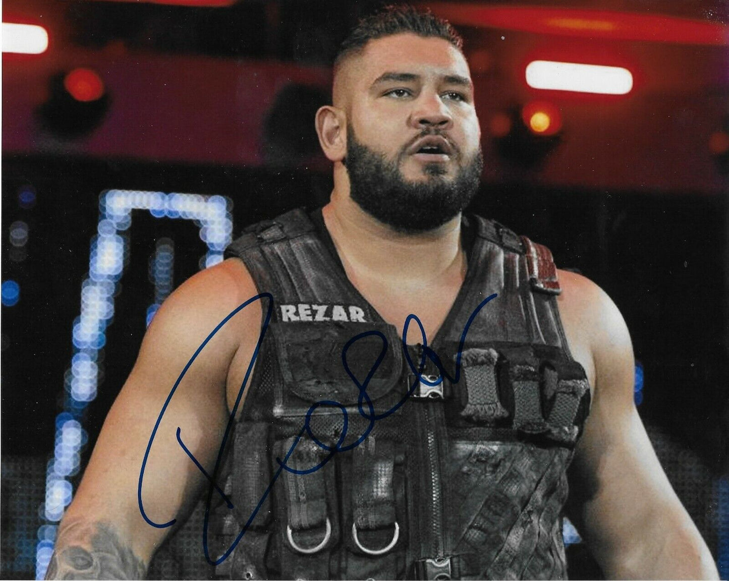 Autographed Wrestler Rezar signed WWE Signed 8x10 Photo Original