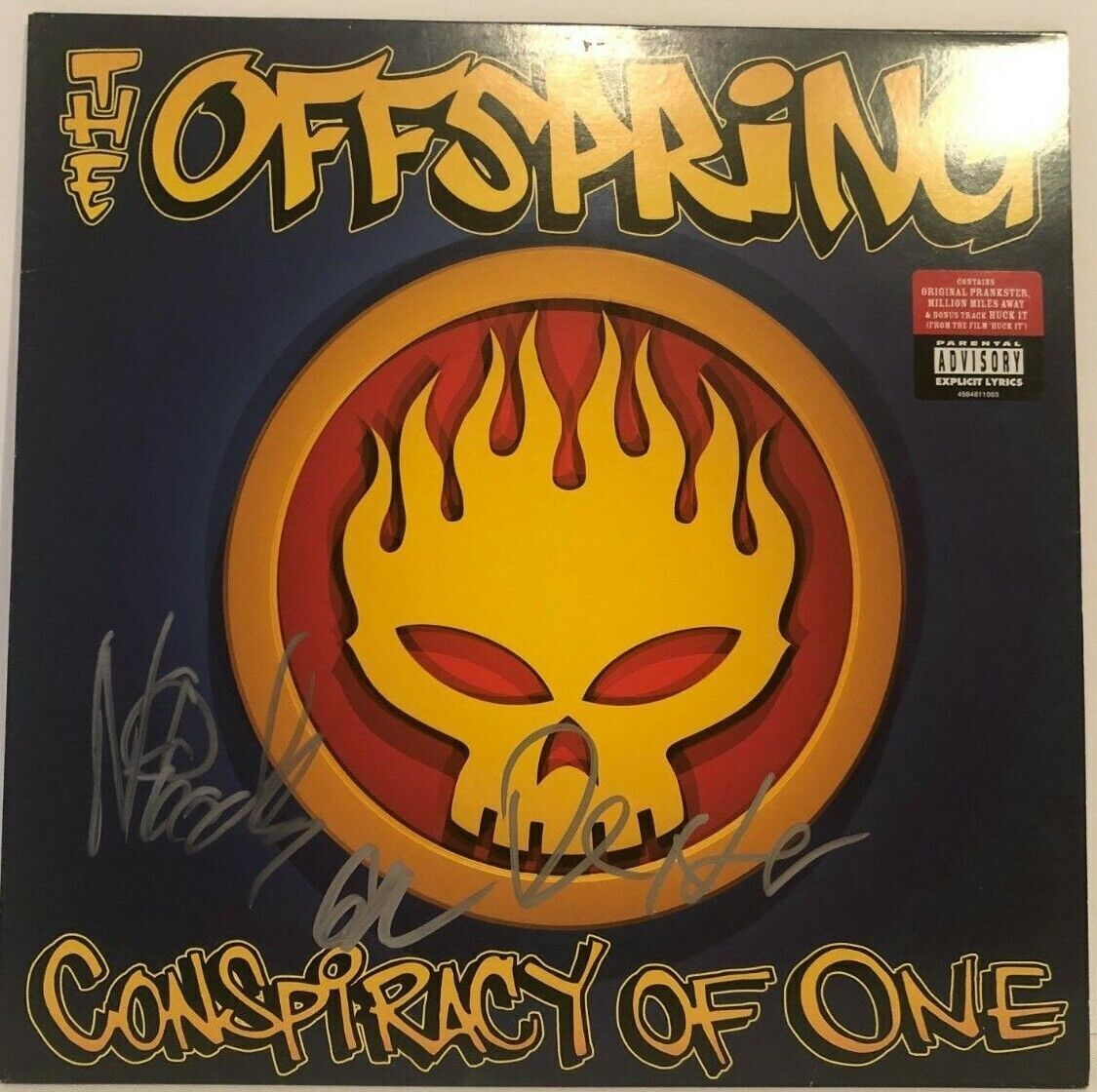 Autographed Offspring Dexter Holland signed Conspiracy of One Vinyl LP JSA