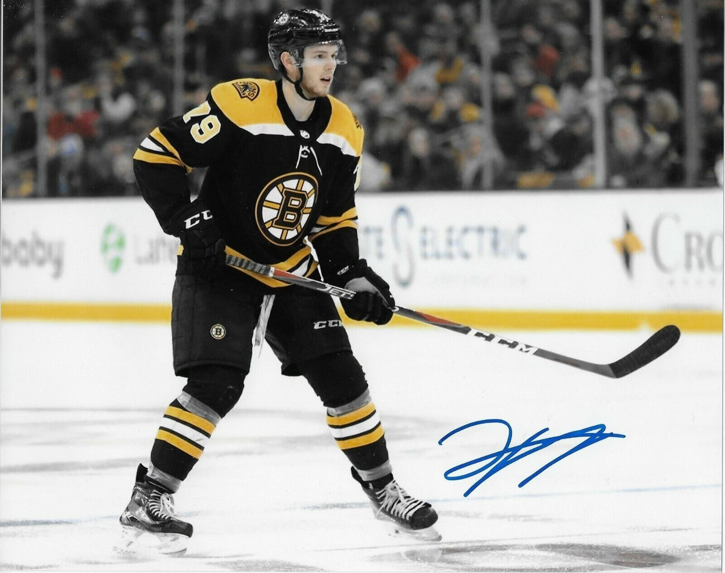 Autographed Boston Bruins Jeremy Lauzon 8x10 Photo Providence Bruins #2
