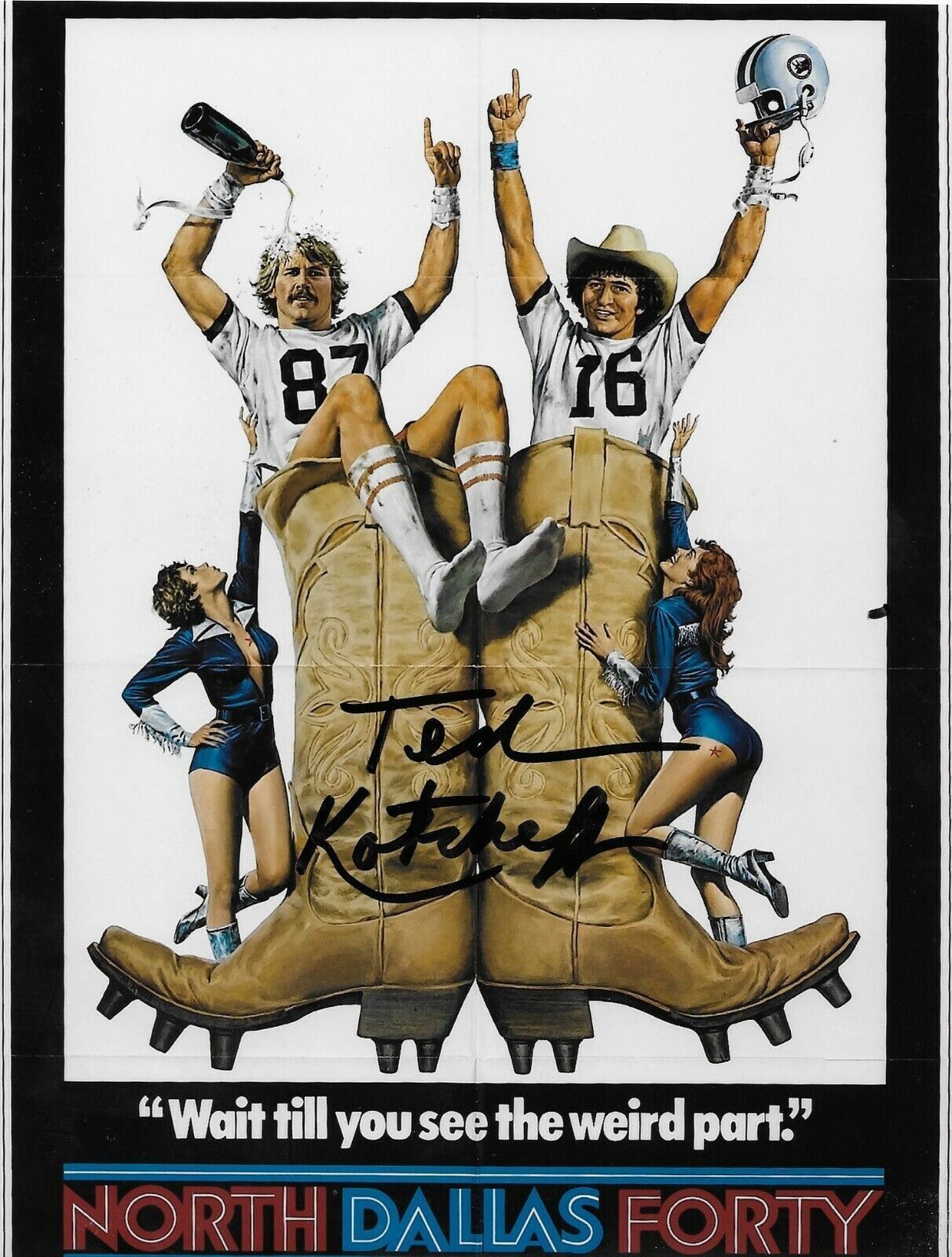 Photo 8x10 signée par le réalisateur Ted Kotcheff de North Dallas Forty