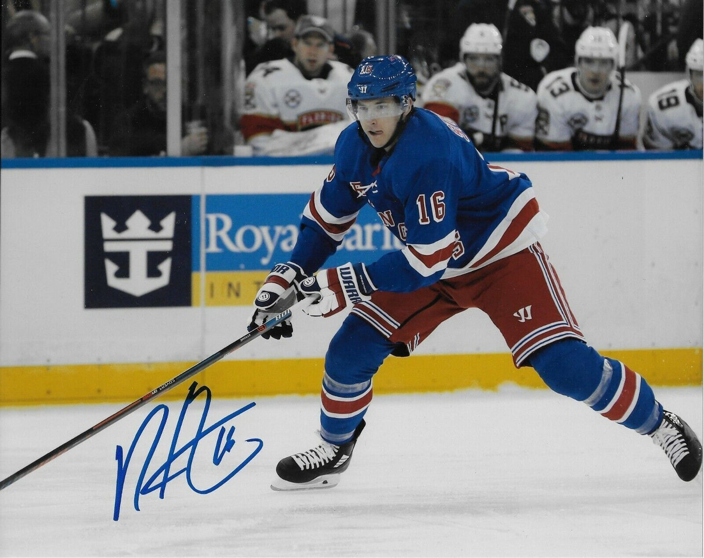 Photo originale autographiée de Ryan Strome des Rangers de New York 8x10