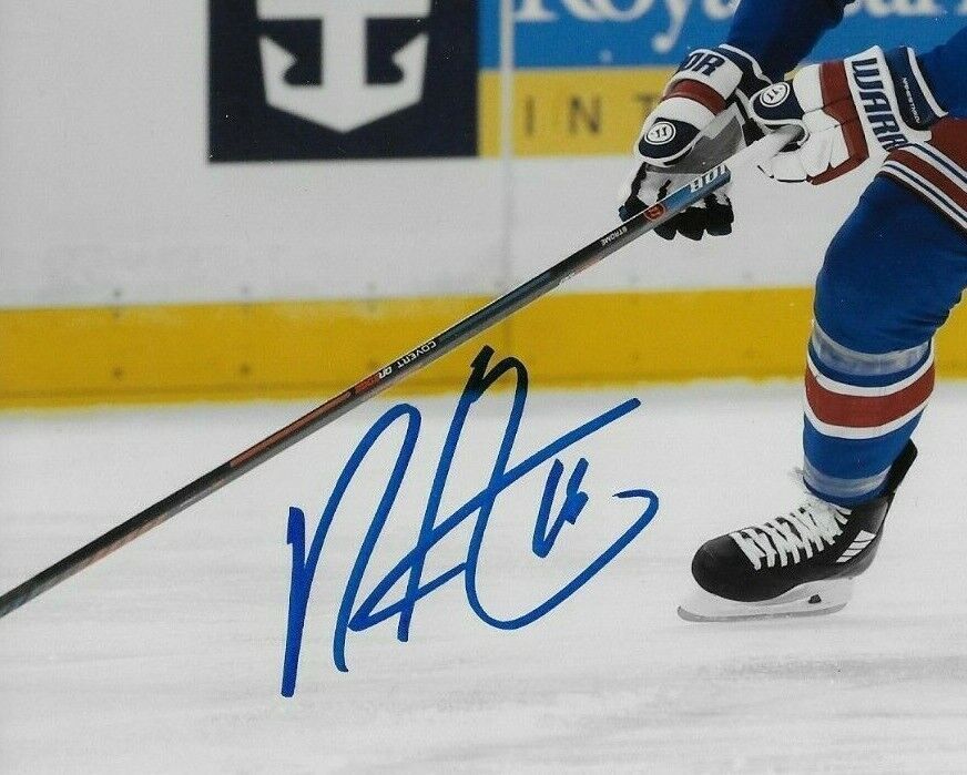 Photo originale autographiée de Ryan Strome des Rangers de New York 8x10
