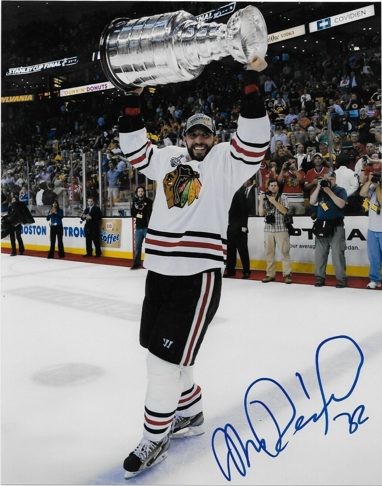 Photo autographiée de la Coupe Stanley 8x10 de Michal Rozsival des Blackhawks de Chicago
