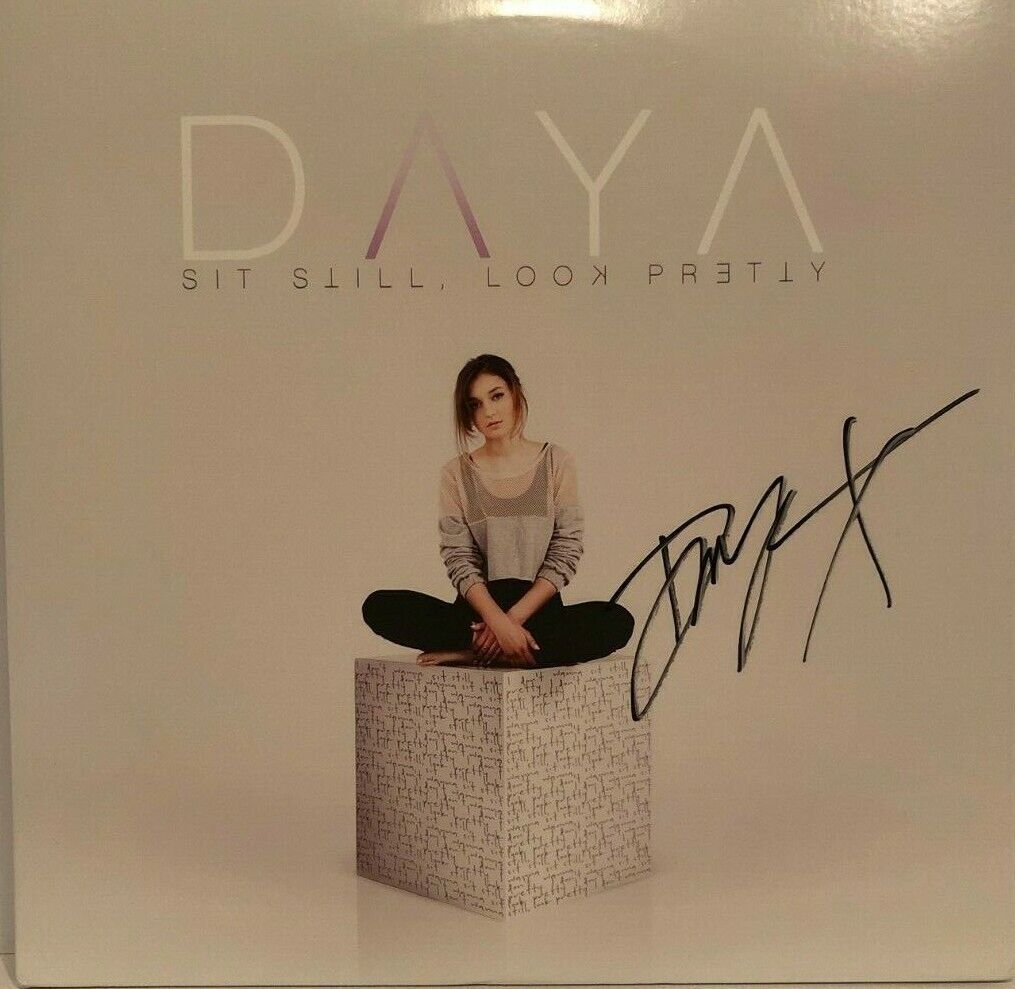 Autographed Daya signed Sit Still Look Pretty Vinyl 12" LP Purple Discs
