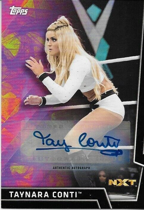 Autographed 2018 Topps NXT Wrestling WWE Taynara Conti Insert Card 5/5 Black
