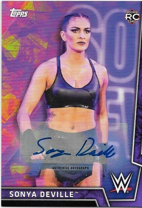 Autographed 2018 Topps Wrestling WWE Sonya Deville Insert Card 25/99