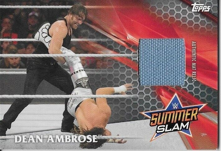 2017 Topps Summerslam WWE Dean Ambrose Mat Relic Card 127/299