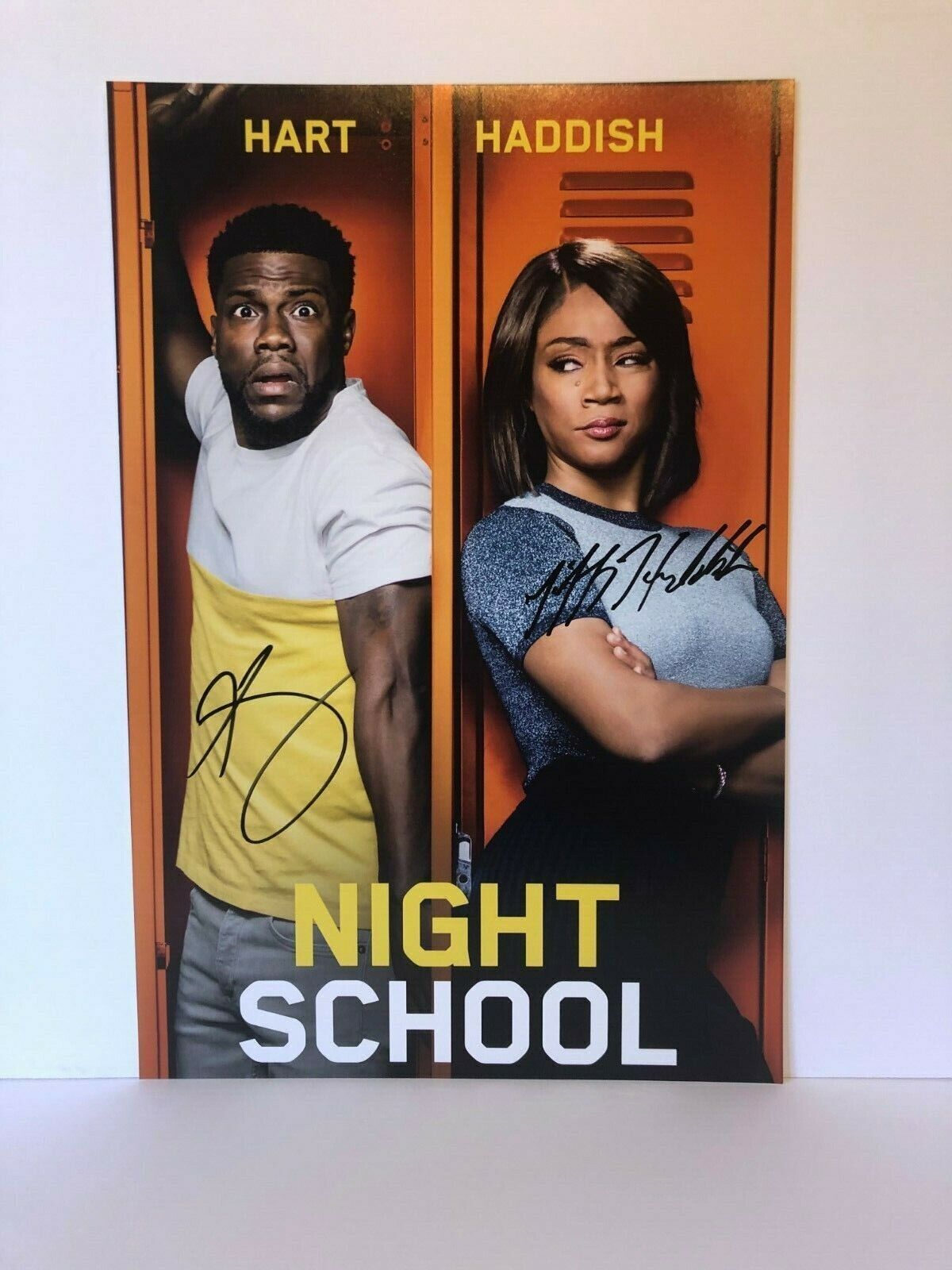 Autographed Kevin Hart Tiffany Haddish signed 12x18 Photo Night School Poster