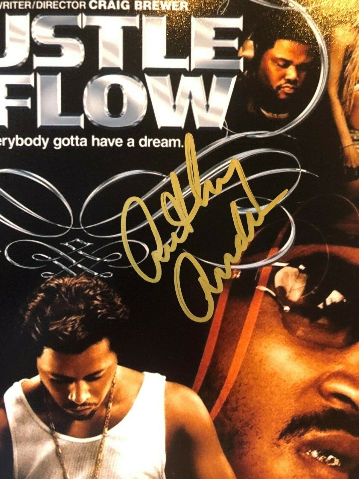 Autographed Anthony Anderson signed 12x18 Photo Hustle and Flow Poster