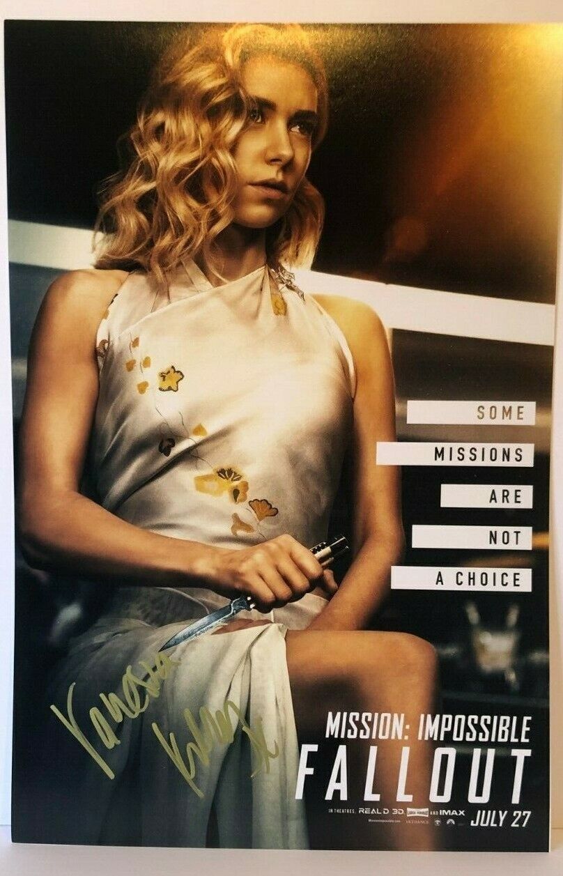 Autographed Vanessa Kirby signed 12x18 Photo Mission: Impossible Fallout Poster
