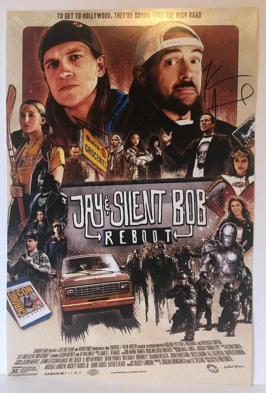 Autographed Kevin Smith signed 12x18 Photo Jay and Silent Bob Reboot Poster