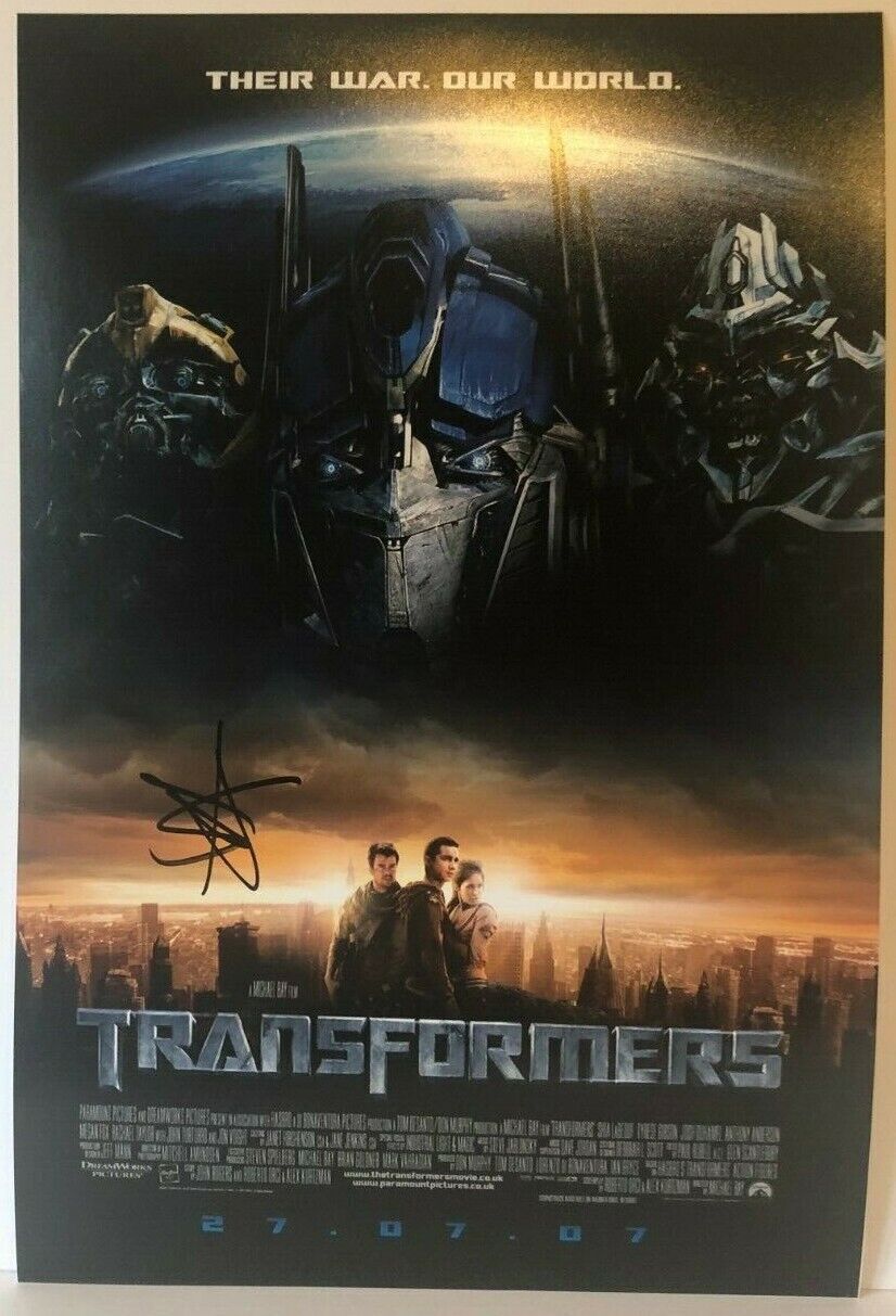 Autographed Shia Labeouf signed 12x18 Photo Transformers Movie Poster