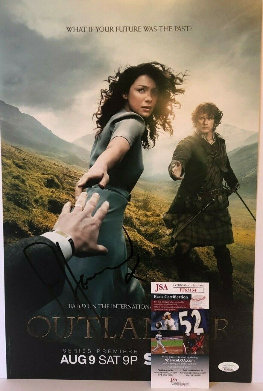 Autographed Sam Heughan signed 12x18 Photo Outlander Poster JSA