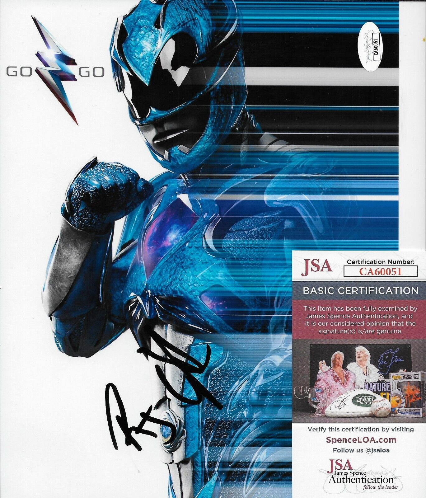 Signed RJ Cyler Mighty Morphin Power Rangers 8x10 Photo with JSA Authentication