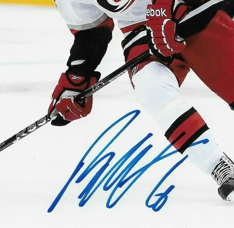Photo originale autographiée de Brandon Sutter des Hurricanes de la Caroline 8x10