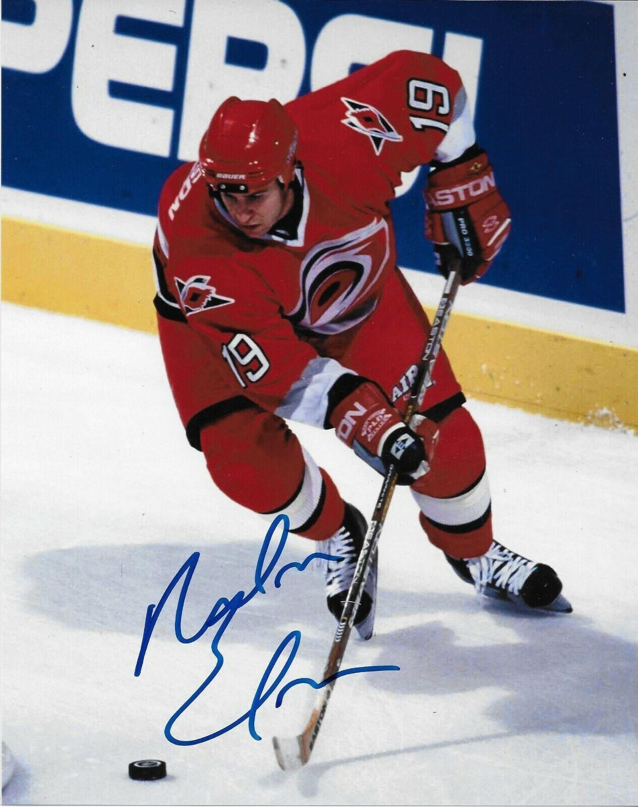 Autographed Carolina Hurricanes Nelson Emerson 8x10 Photo Original