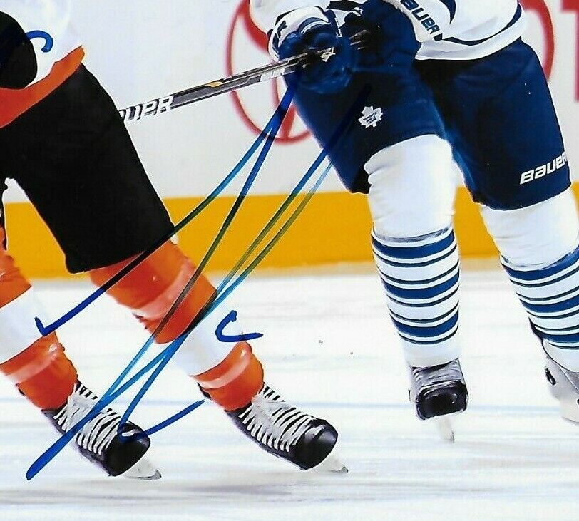 Auto. Toronto Maple Leafs Luke Schenn + Philadelphia Flyers Brayden Schenn 8x10