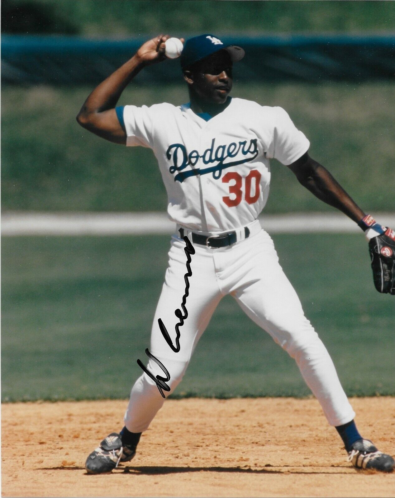 Autographed Los Angeles Dodgers Wilton Guerrero 8x10 Photo Original