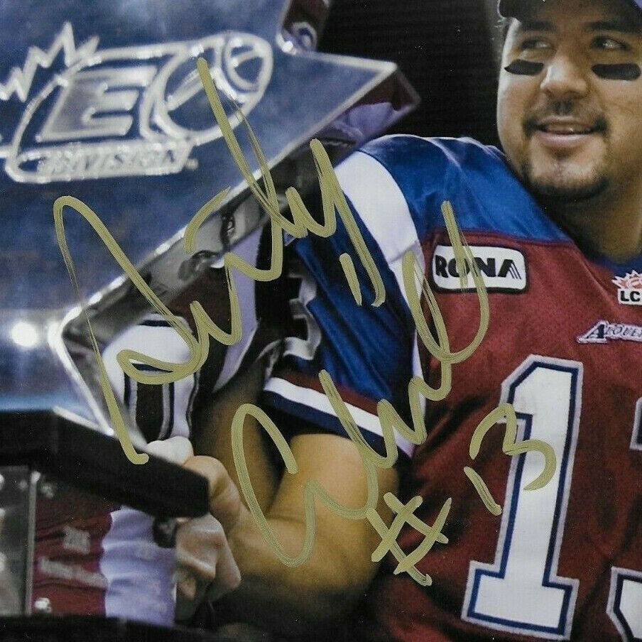 Autographed Montreal Alouettes Anthony Calvillo 8x10 Grey Cup MVP Photo Original