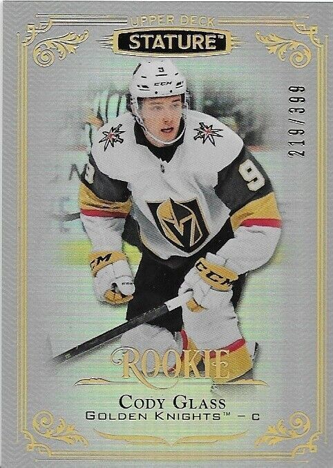 2019-20 Upper Deck Stature Cody Glass Rookie card 219/399