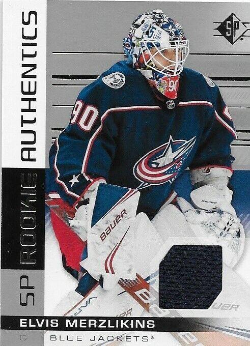 2019-20 Upper Deck SP Elvis Merzlikins Rookie Authentics jersey